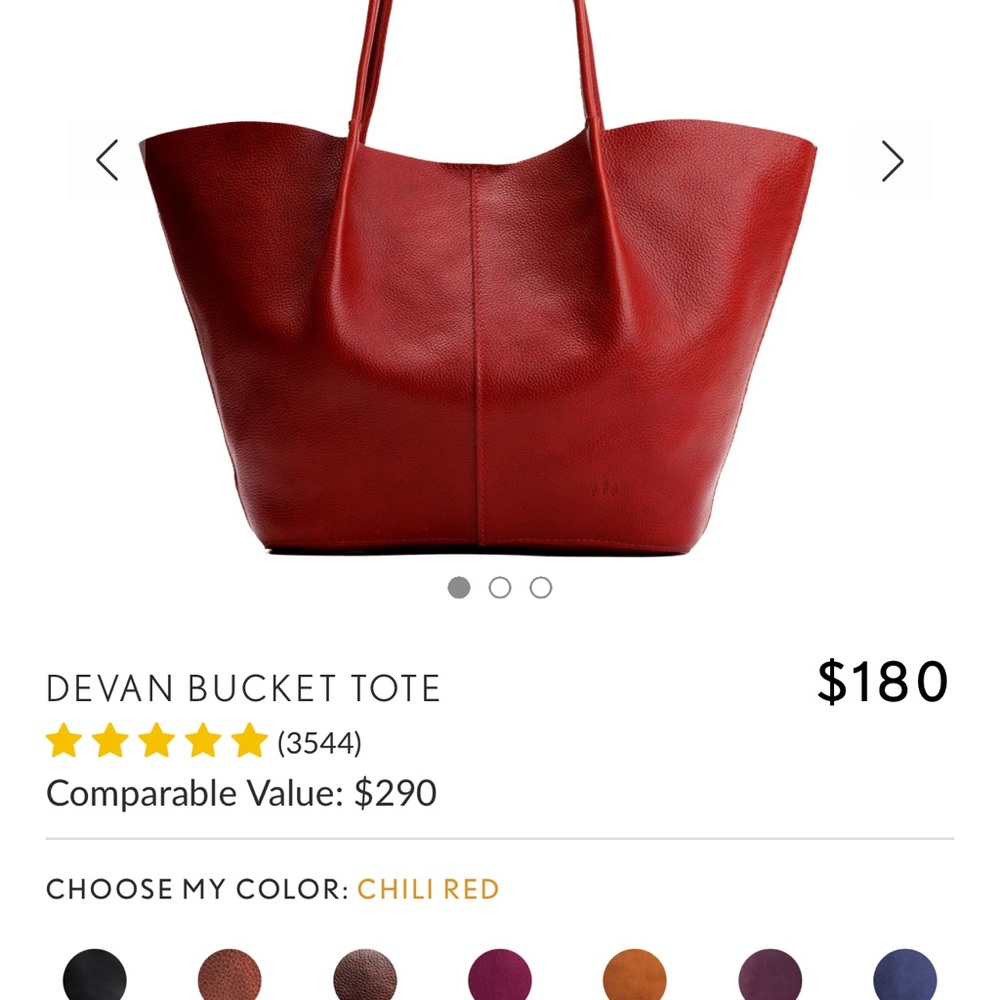 Portland Leather Oversized Devan in Chili Red